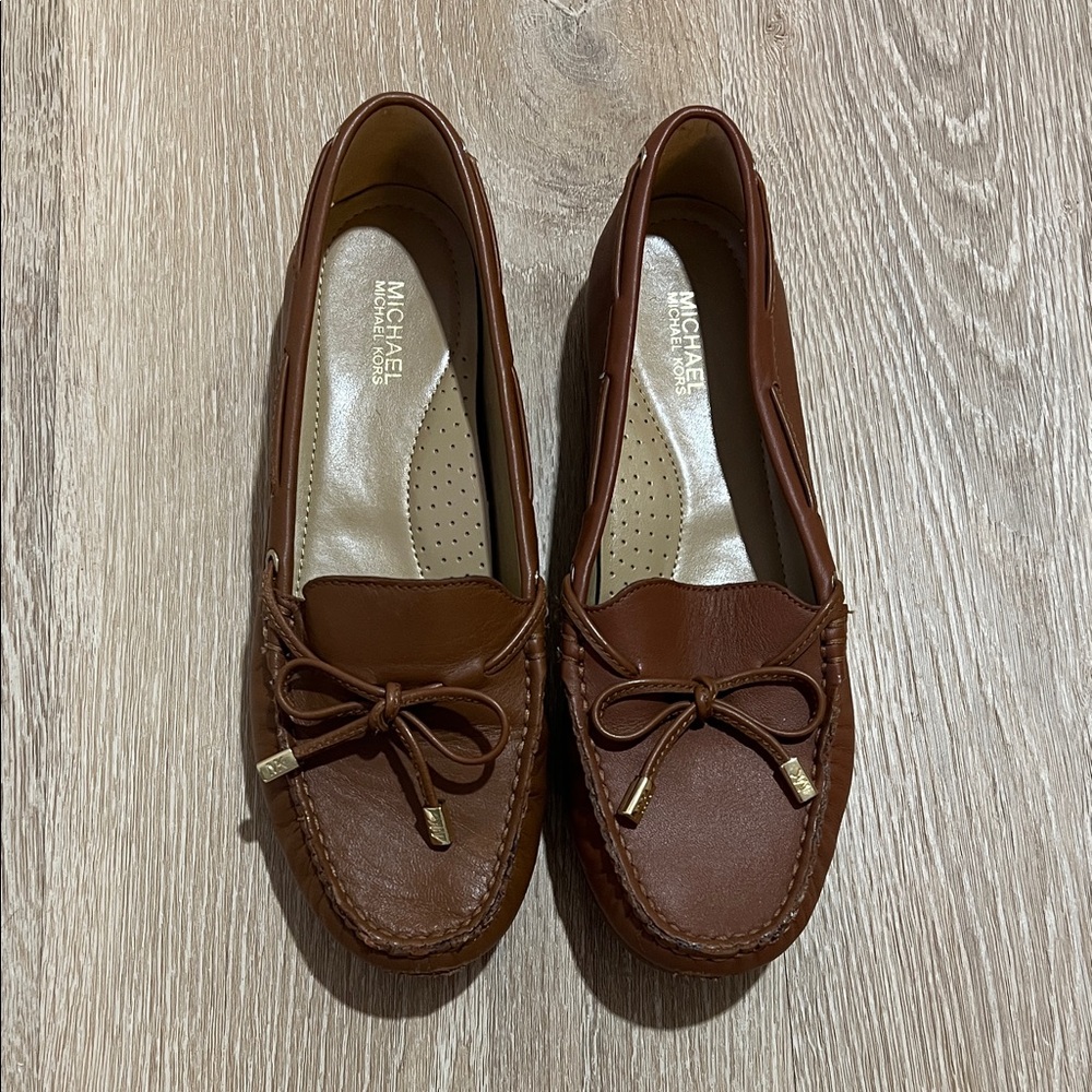 Michael Kors Tan Leather Moccasins for Women
